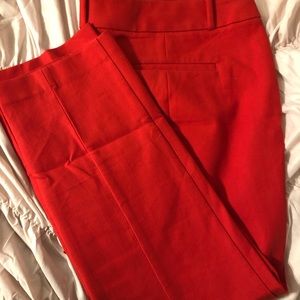 NWT Ann Taylor Loft Red Marisa Skinny Trousers
